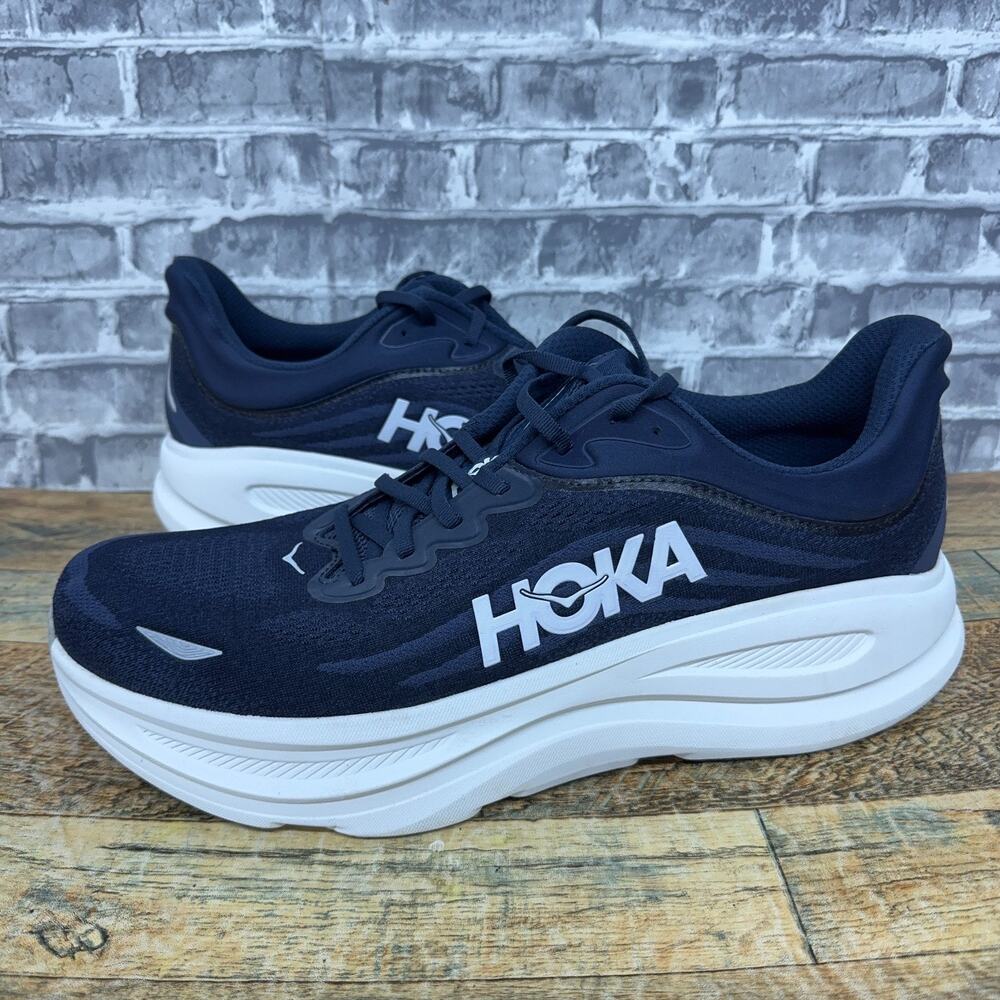 Hoka One One Bondi 9 Varsity Navy White Running 1162011-VYN Mens Size 15 D New